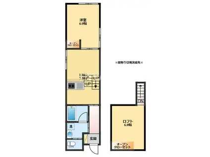 F307(1SLDK/2階)の間取り写真