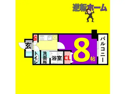 リアライズ松原(1K/9階)の間取り写真