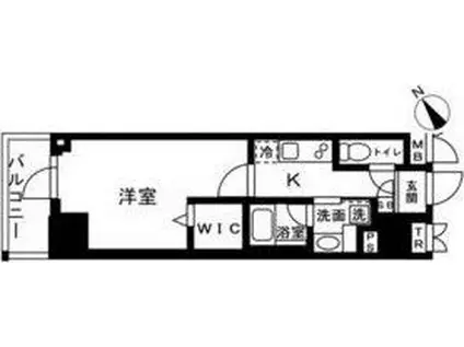 アルファレジデンシア南千住(1K/14階)の間取り写真
