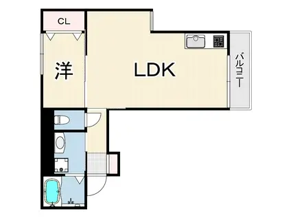 BB SONODA(1LDK/3階)の間取り写真