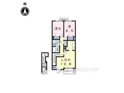 アバンツァート壱番館/弐番館(2LDK/2階)の間取り写真