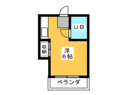 パーネルヴィレッジ(ワンルーム/3階)の間取り写真
