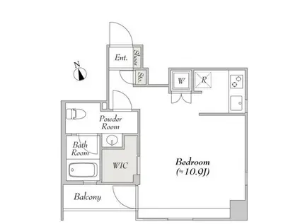 BLUROCK銀座イースト(ワンルーム/11階)の間取り写真