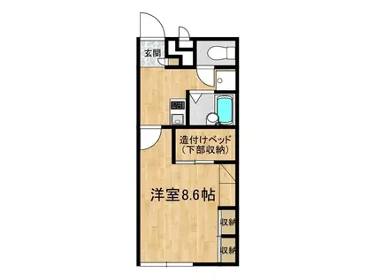 ソフィア桜(1K/1階)の間取り写真