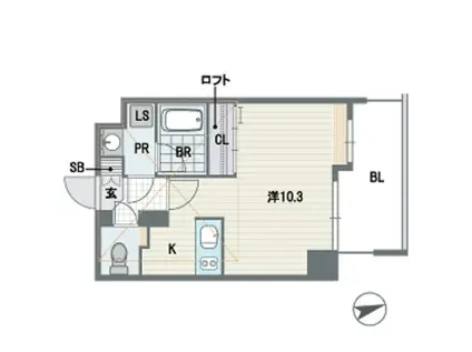 ルミナス桜坂(1K/7階)の間取り写真