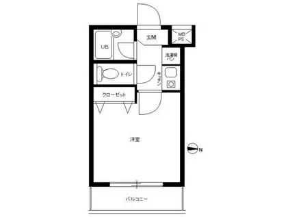 エールプラザ戸山台(1K/8階)の間取り写真