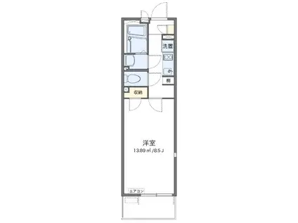 レオネクスト北鴻巣II(1K/3階)の間取り写真