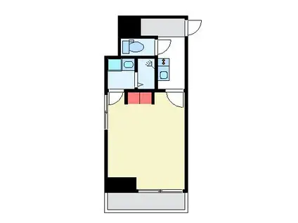 サンハイム21博多(1K/6階)の間取り写真