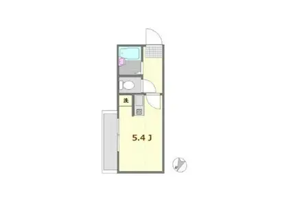 シャンテ篠崎(ワンルーム/2階)の間取り写真