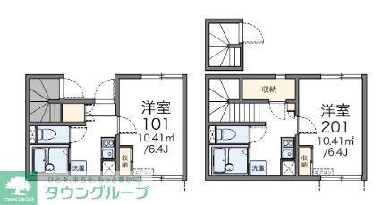 レオネクスト本牧満坂II(1K/2階)の間取り写真