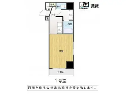 ミレーユステディア(ワンルーム/7階)の間取り写真