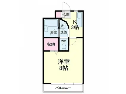 T-SQUARE(1K/3階)の間取り写真