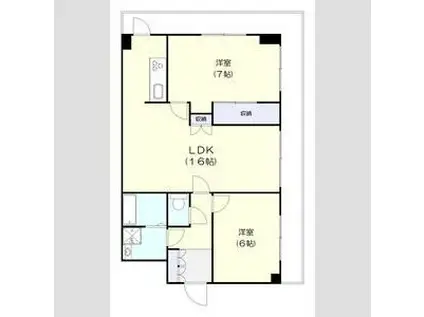 城東グランドレジデンス(2LDK/8階)の間取り写真