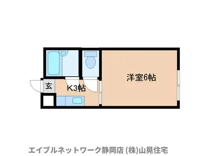 長沼ハイツ(1K/1階)の間取り写真