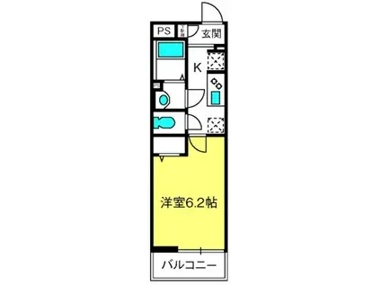 リブリ・鳩ヶ谷(1K/3階)の間取り写真