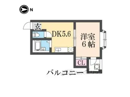 スインスィアフナコシ(1DK/2階)の間取り写真