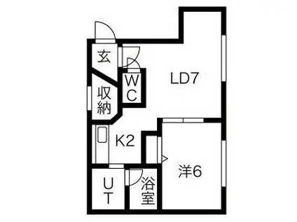 KHアドバンス(1LDK/3階)の間取り写真