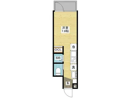 デ・クメール赤迫(ワンルーム/1階)の間取り写真