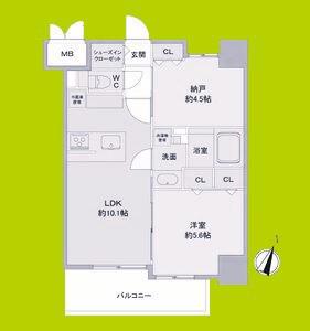 LOUIS RESIDENCE弁天町(1SLDK/10階)の間取り写真