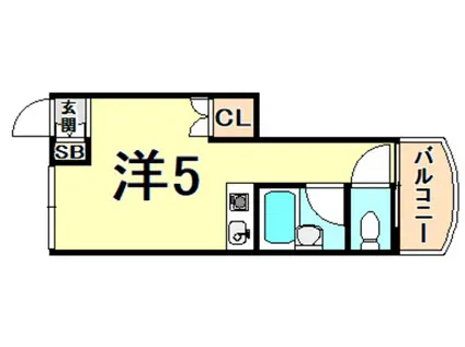 エナブルビル(ワンルーム/4階)の間取り写真