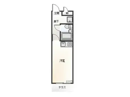 セブンスターハイツ代々II(ワンルーム/1階)の間取り写真