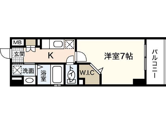 LEGEND PALACE(1K/2階)の間取り写真