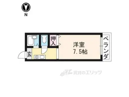 サンテラスリベーヌ(1K/3階)の間取り写真