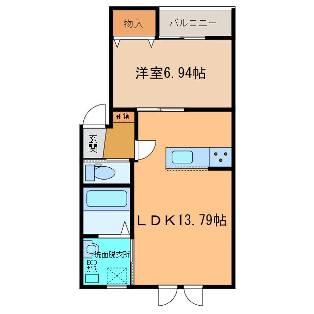 DERMOZO(1LDK/3階)の間取り写真