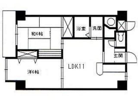 ISTYLE FUNAIRI(2LDK/5階)の間取り写真