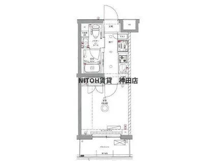 AZEST川口(1K/5階)の間取り写真