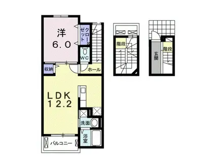 メゾン アルモニー(1LDK/3階)の間取り写真