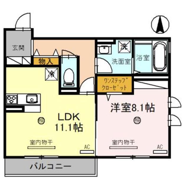 コーポTE II(1LDK/1階)の間取り写真