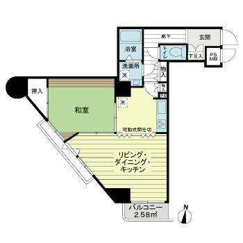 日神パレス吉野町(1LDK/3階)の間取り写真