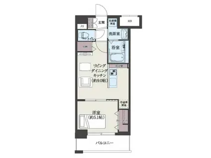 エルグランド博多の杜(1LDK/7階)の間取り写真