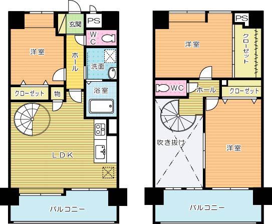 J-スクエア(3LDK/11階)の間取り写真