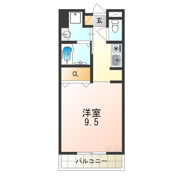 スプルース泉ヶ丘II(1K/1階)の間取り写真