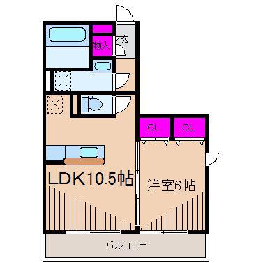 ロイトンIII(1LDK/3階)の間取り写真