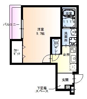フジパレス灘1番館(1K/3階)の間取り写真