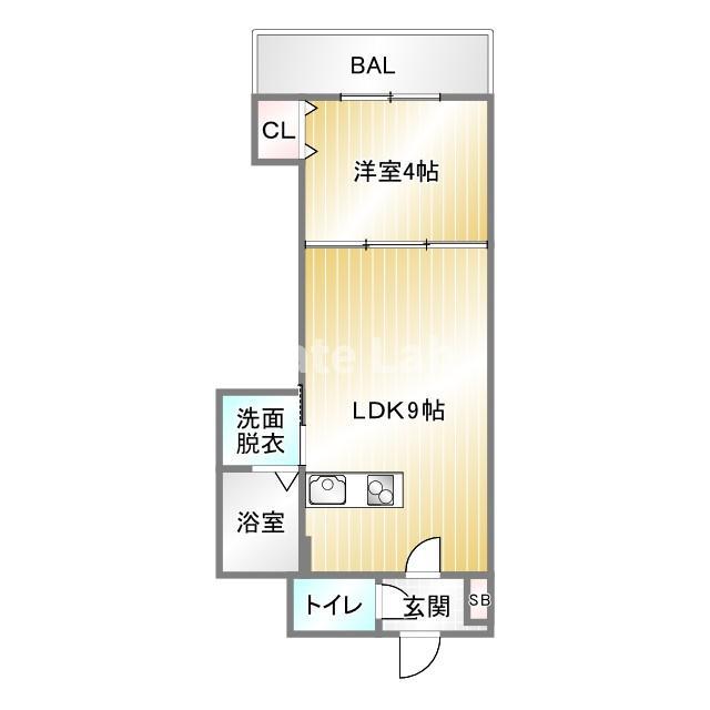 AXIA CITY 兵庫(1LDK/1階)の間取り写真