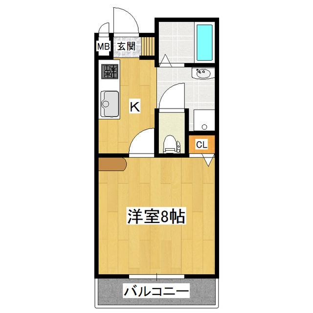 つくばエクスプレス つくば駅 徒歩29分 7階建 築28年(1K/1階)の間取り写真