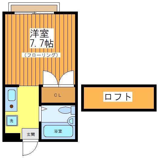 アネックス鷹番(ワンルーム/2階)の間取り写真