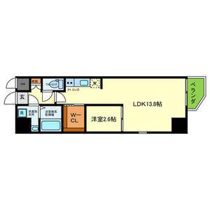 ONLYONE池田新町(1LDK/5階)の間取り写真