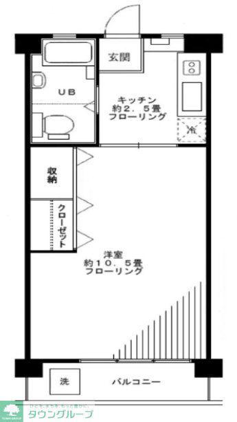 東武東上線 志木駅 徒歩7分 5階建 築59年(1K/4階)の間取り写真