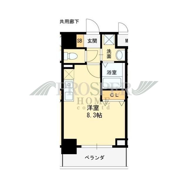 リヴシティ深江橋(ワンルーム/3階)の間取り写真