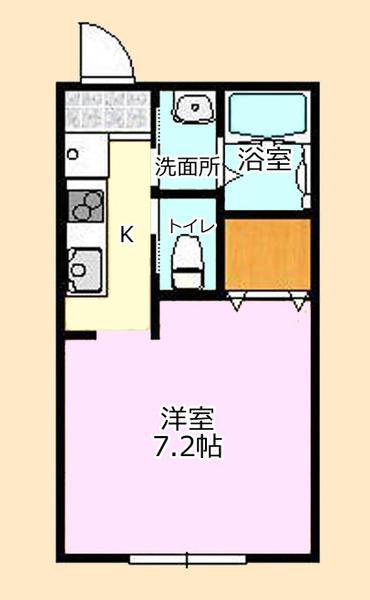 L&R 1号棟(1K/1階)の間取り写真