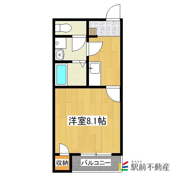 クレイノWAVEIMPACTIII(1K/1階)の間取り写真
