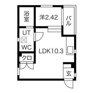 LUGAR BONITO(1LDK/3階)の間取り写真