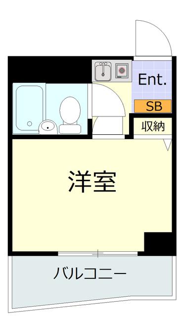ライオンズプラザ鶴見中央(ワンルーム/9階)の間取り写真
