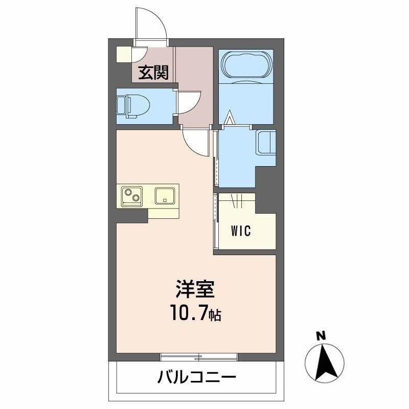 チェルシー 西津田 ウエスト(ワンルーム/1階)の間取り写真