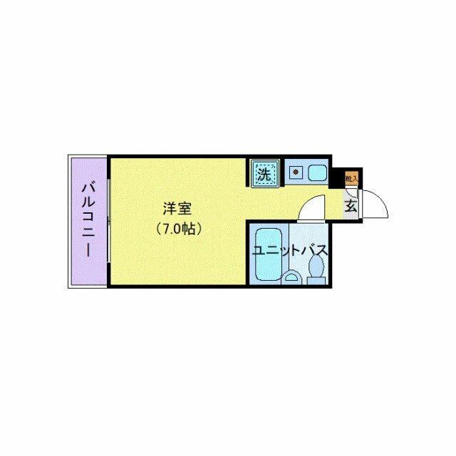 タッシ国立(ワンルーム/1階)の間取り写真